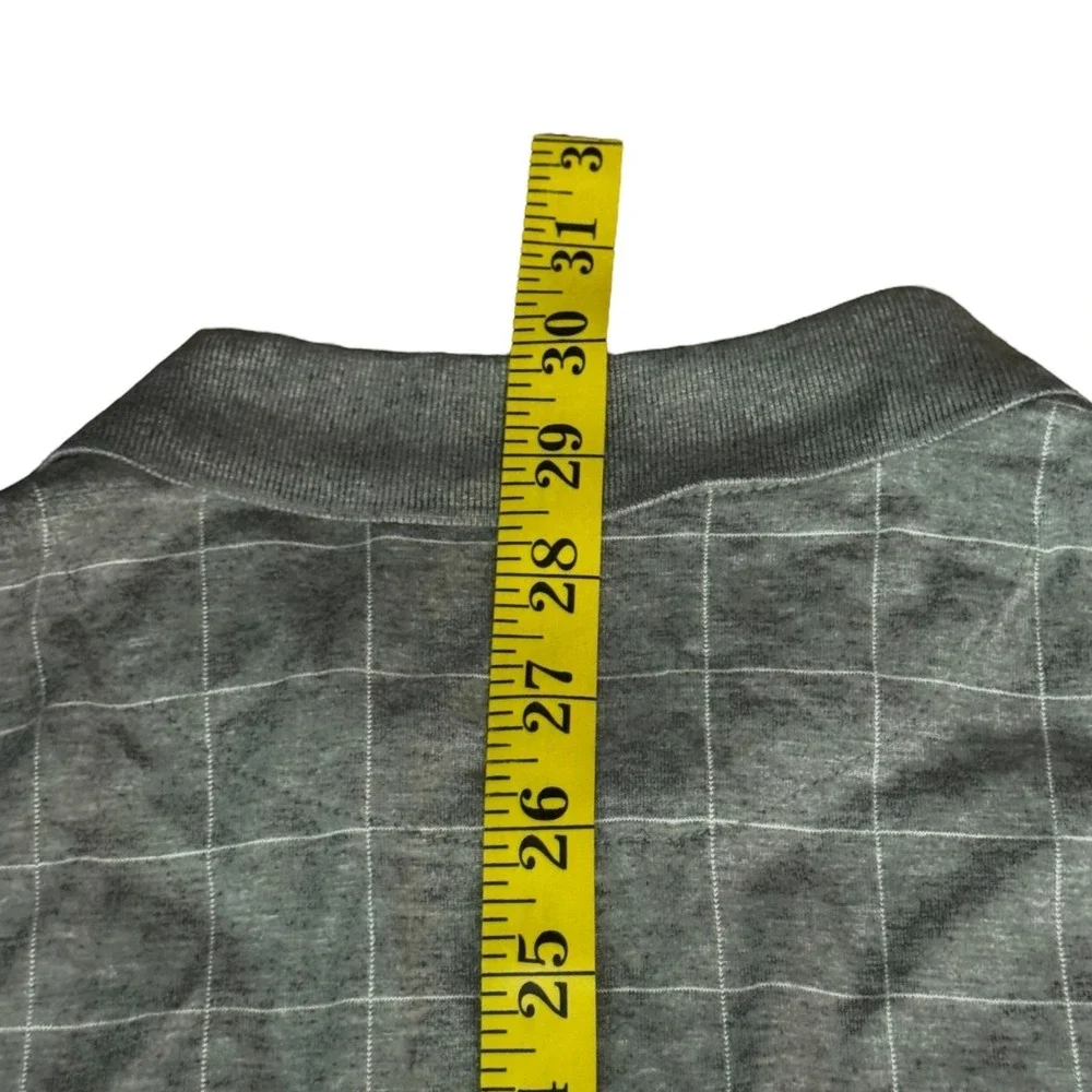 Polo Ralph Lauren Shirt Mens Medium Gray Window Paine Short Sleeve Y2K